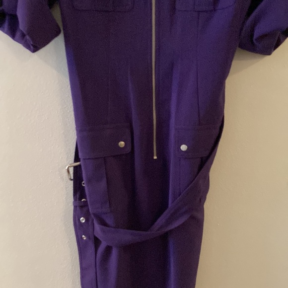 MICHAEL Michael Kors Purple Utility Dress M NWOT - Picture 6 of 16